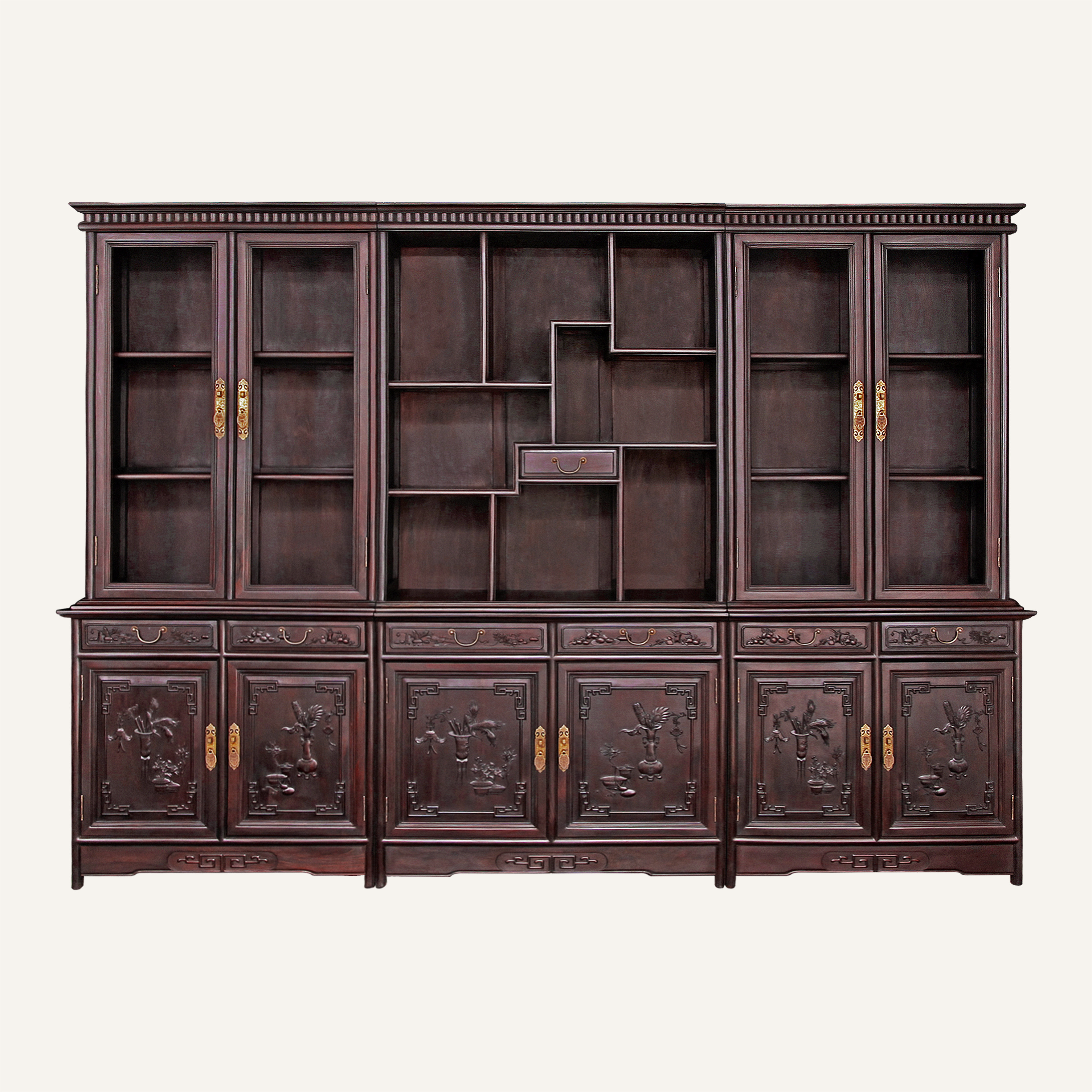 百宝书柜三组合