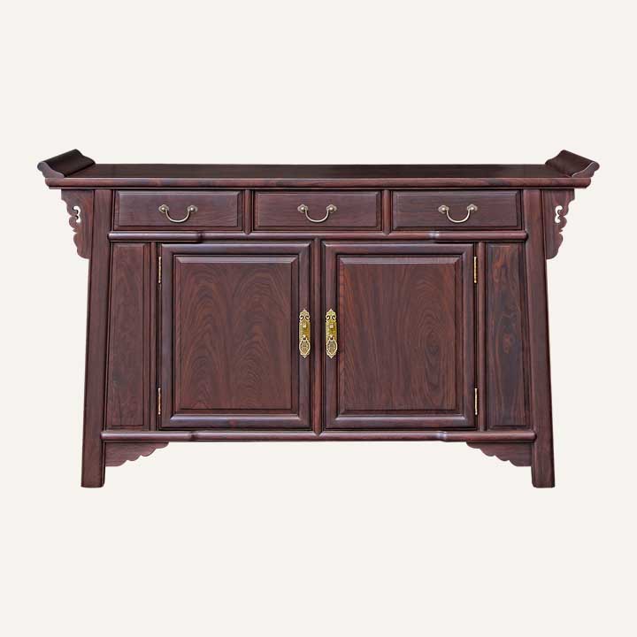 双门素面翘头柜