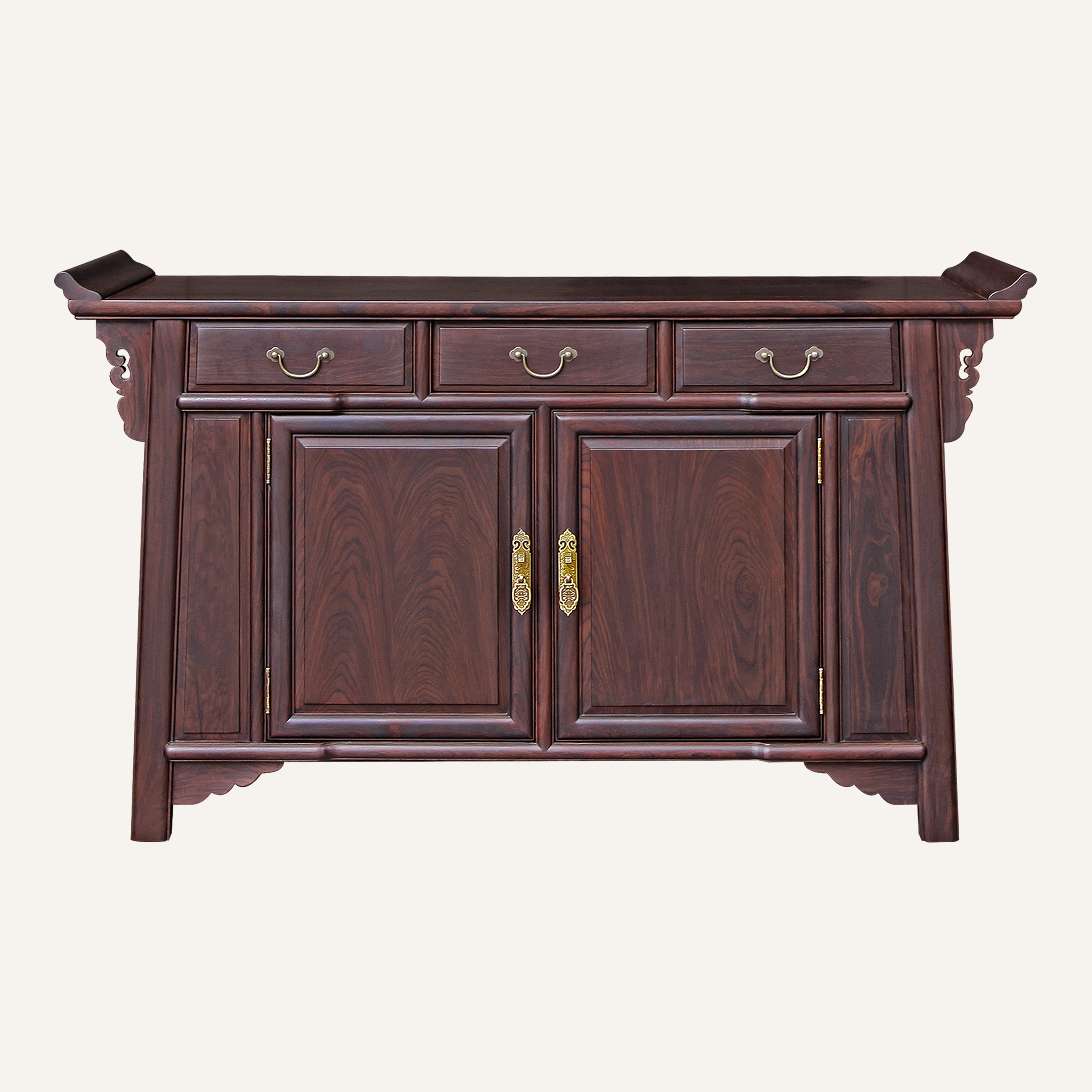 双门素面翘头柜