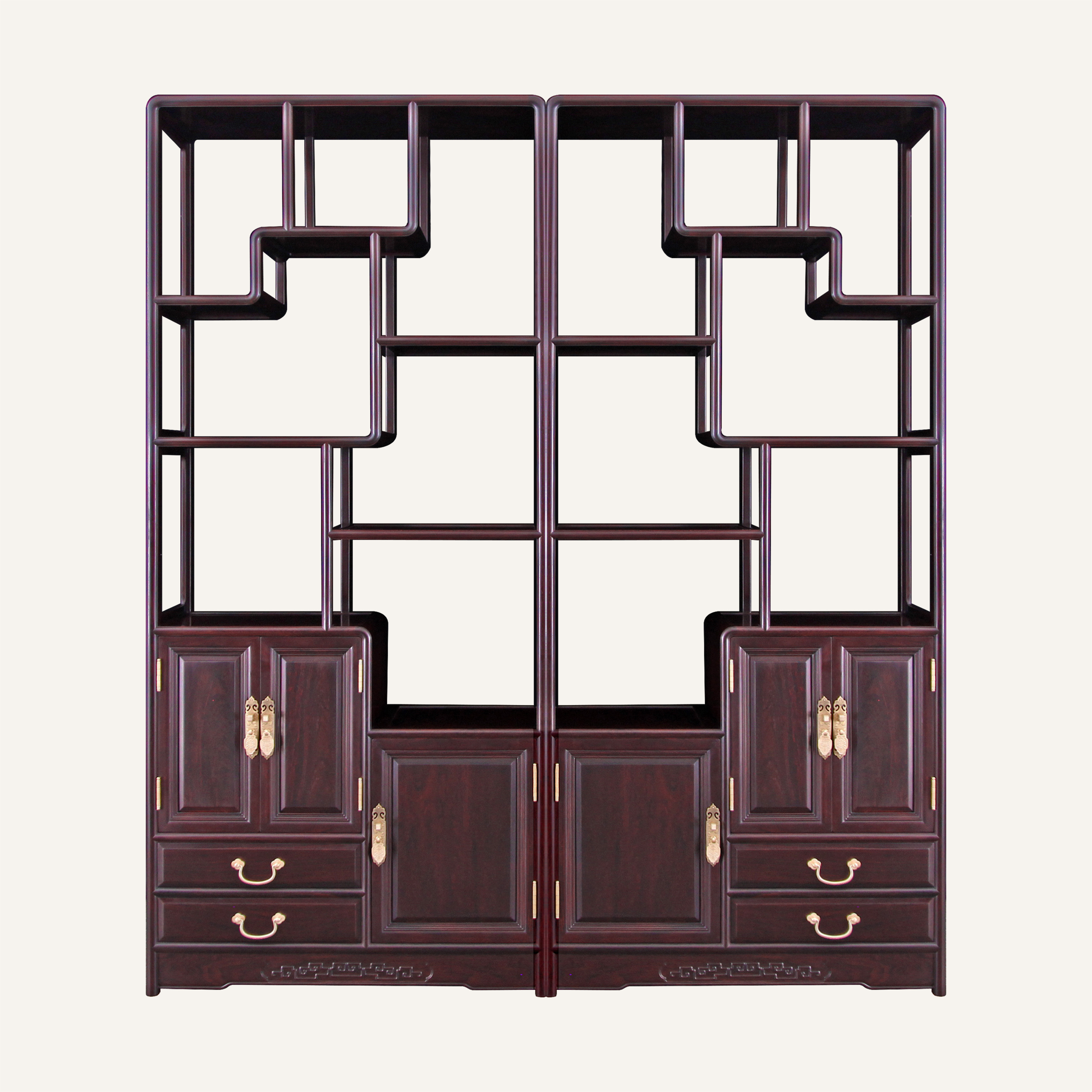 圆角博古架组合